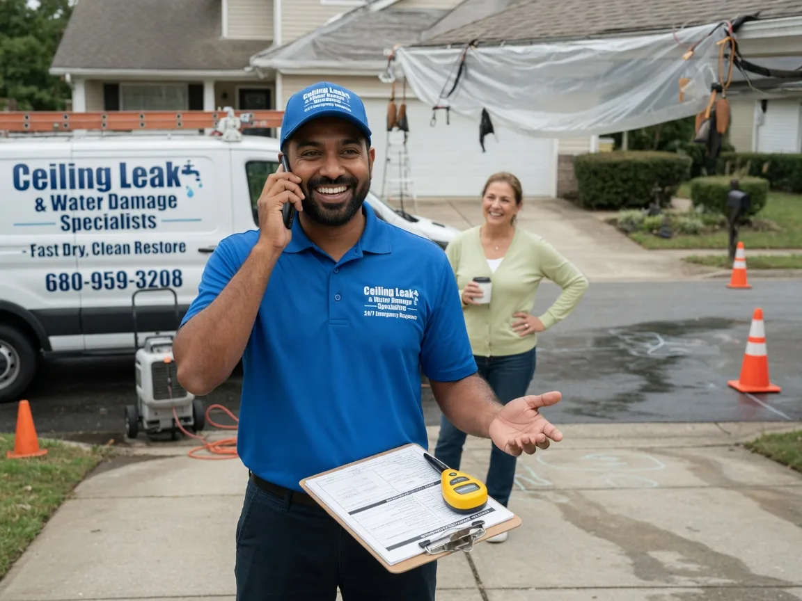 Ceiling Leak Cleanup Pilot Point, TX FAQs